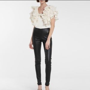 Rotate Birger Christensen Carmen Lace Trimmed Cotton Bodysuit in white